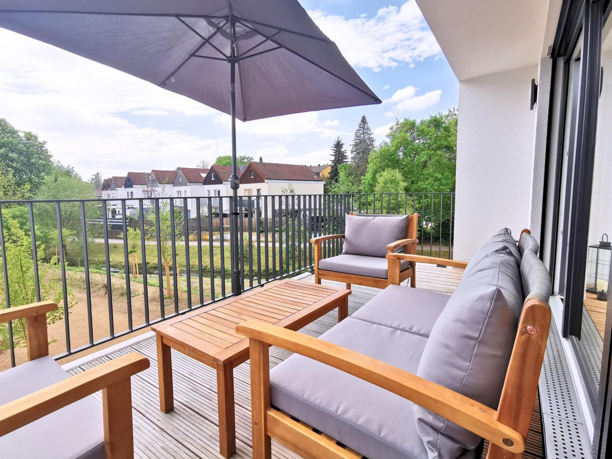 Ferienwohnung Fynbos Penthouse Deluxe, Balkon, Parkplatz Straubing Exterior foto